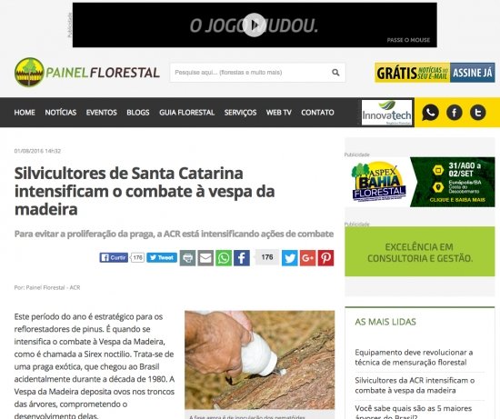 Foto — Associação Catarinense de Empresas Florestais (ACR)