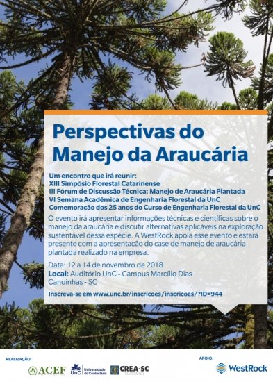 Foto — Associação Catarinense de Empresas Florestais (ACR)