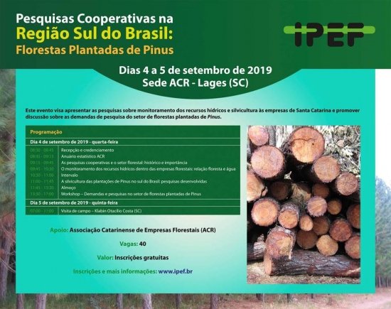 Foto — Associação Catarinense de Empresas Florestais (ACR)