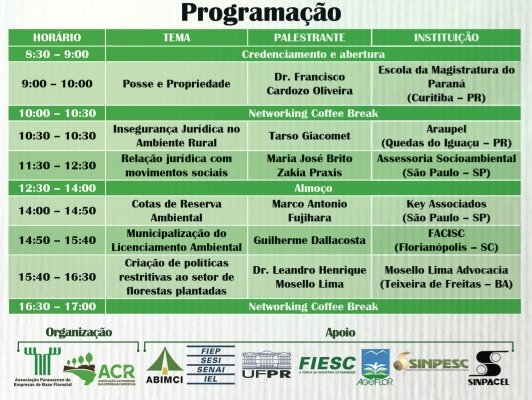 Foto — Associação Catarinense de Empresas Florestais (ACR)