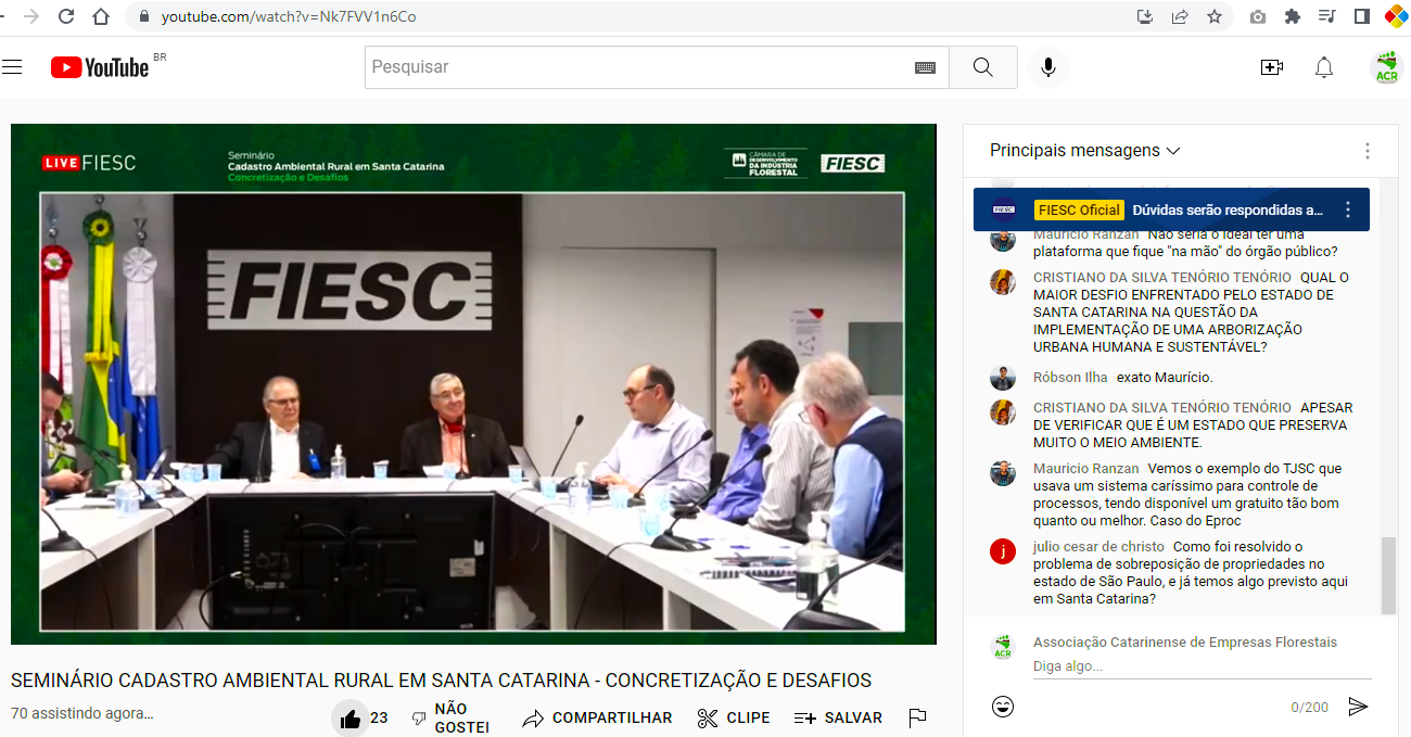 Foto — Associação Catarinense de Empresas Florestais (ACR)