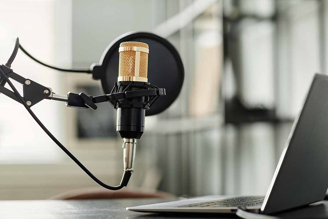 Podcast Microphone Background