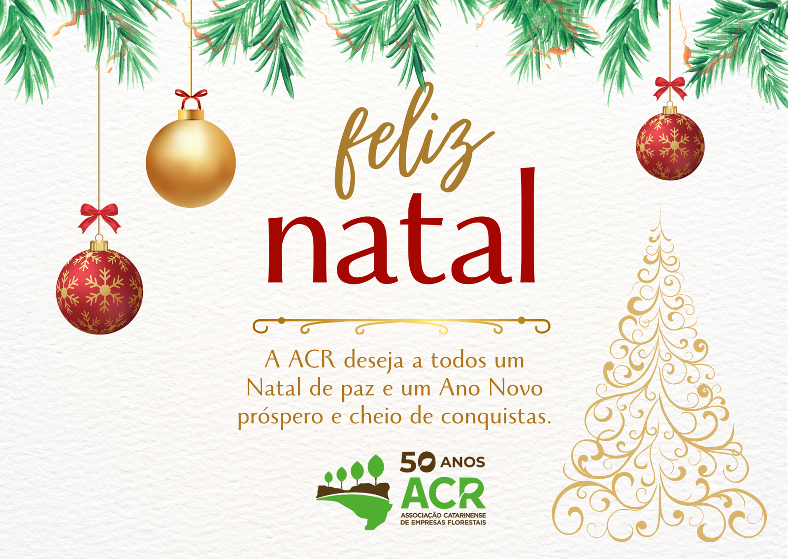 Cartão de Natal ACR Horizontal